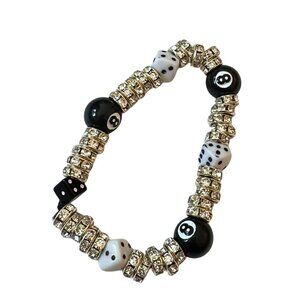 Black and White Dice Bracelet